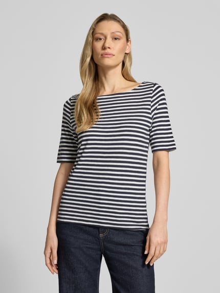 s.Oliver RED LABEL relaxed fit T-shirt van puur katoen Marineblauw - 4