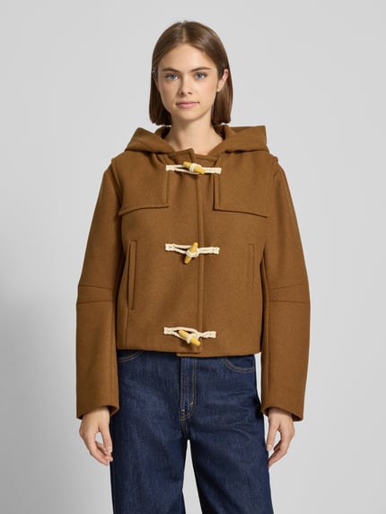 Marc O'Polo DENIM Regular fit houtje-touwtjejas van wolmix  Cognac - 4