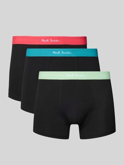 Paul Smith Trunks mit elastischem Bund im 3er-Pack Black 1