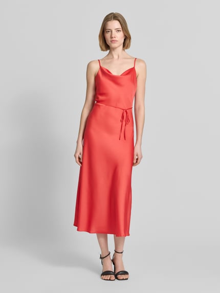 YAS Cocktailkleid mit Spaghettiträgern Modell 'THEA' Rot 4