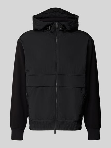 BOSS Orange Regular fit sweatjack van puur katoen, model 'ZE_HOOD' Zwart - 2