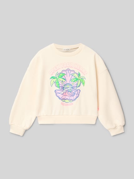 BILLIEBLUSH regular fit sweatshirt met motiefprint Ecru - 1