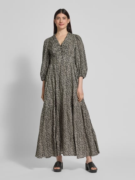 IVY OAK Maxikleid mit Knopfleiste Modell 'DREA' Black 4