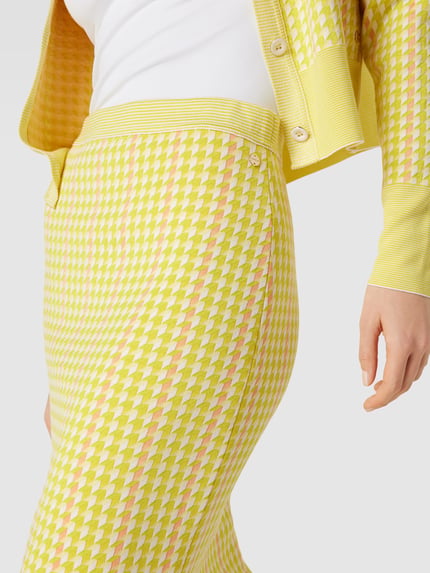 Marc Cain Midirock mit Allover-Muster GELB 3