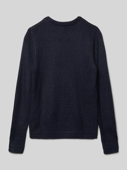 JACK & JONES Relaxed Fit Pullover in Strick-Optik Modell 'Kaito' Marine 3