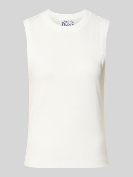 Tanktop van katoen met ronde hals Shop The Look MANNEQUINE