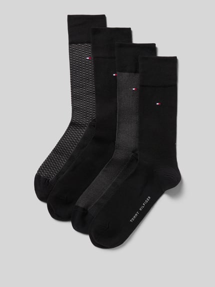 Tommy Hilfiger Socken mit Logo-Detail im 4er-Pack Black 1