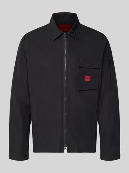 HUGO regular fit overhemdjack van katoenmix model 'EMMOND' Zwart - 2
