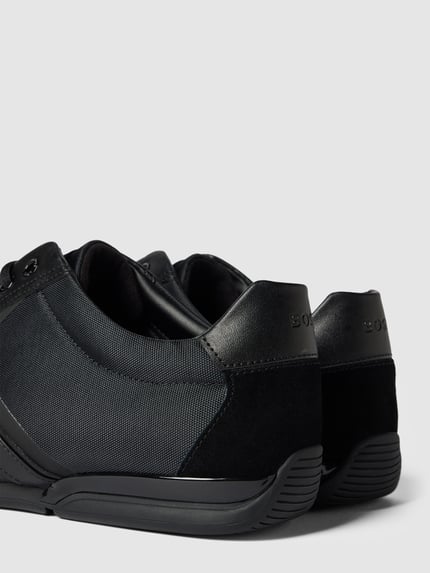 BOSS Sneaker aus echtem Leder Modell 'SATURN_LOWP_MX A_N' Black 2