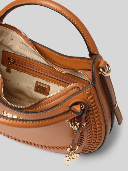 GUESS Handtasche mit Label-Detail Modell 'TATUM' Cognac 5