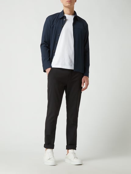 Casual Friday Slim Fit Hose in unifarbenem Design Modell 'Philip' Black 1