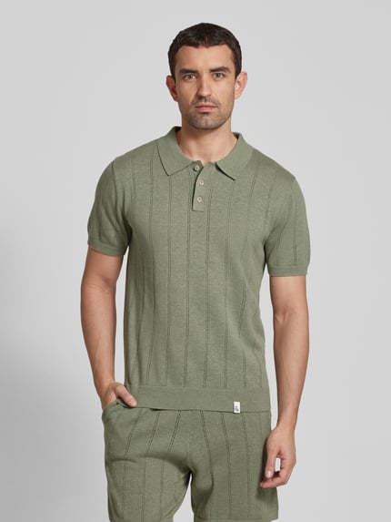 Colours & Sons Slim fit poloshirt met labeldetail Wit - 4