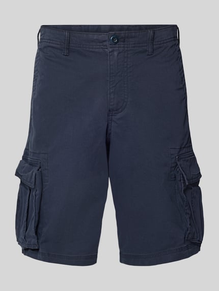 Produktfoto, Shorts mit Cargotaschen Modell 'NEW 24' von GAP in Dunkelblau, Baumwoll-Elasthan-Mix, Regular-Fit, sichtbare Struktur