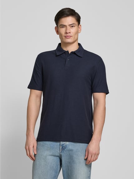 Samsøe Samsøe Regular Fit Poloshirt mit kurzer Knopfleiste Dunkelblau 4