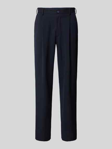 Loose Fit Bundfaltenhose mit Viskose-Anteil Modell '220-LOOSE' Shop The Look MANNEQUINE