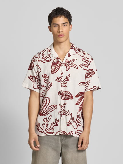 JACK & JONES Regular fit vrijetijdsoverhemd met resortkraag, model 'LUKE' Offwhite - 4