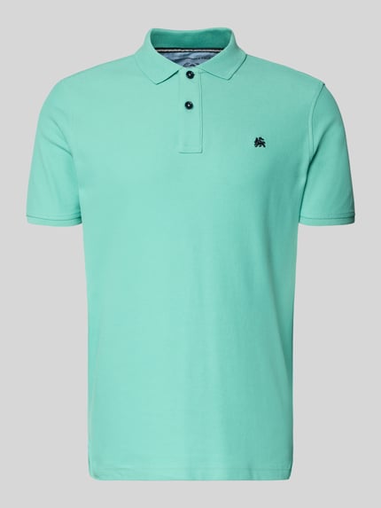 Produktfoto, Poloshirt mit Logo-Stitching Modell 'PERFORMANCE' von Lerros in Mintgrün, Baumwoll-Mix, Regular Fit, glatte Struktur