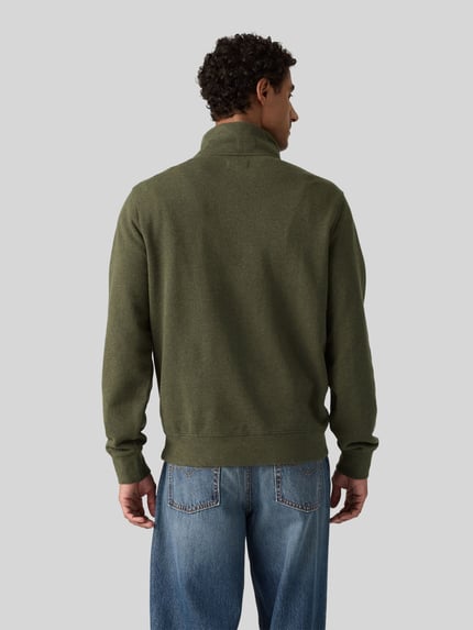 Levi's® Regular Fit Troyer aus reiner Baumwolle Oliv 5