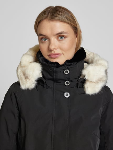 Wellensteyn Parka met imitatiebont, model 'ENTERPRISE' Zwart - 3