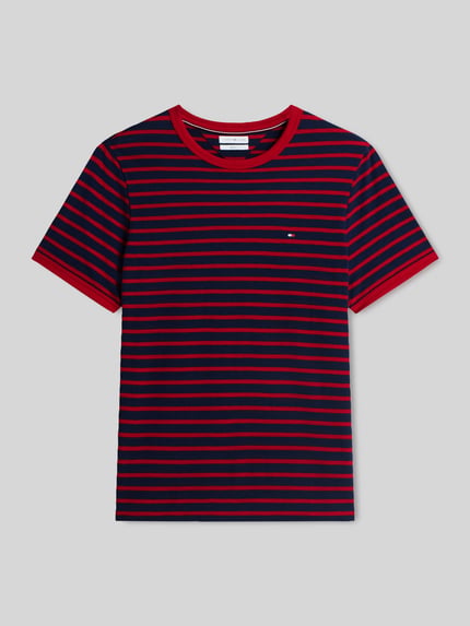 Tommy Hilfiger Regular Fit T-Shirt aus reiner Baumwolle Rot 2