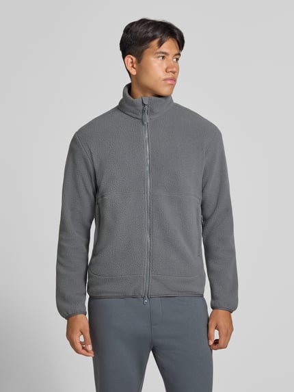 ONLY & SONS kardigan rozpinany o kroju regular fit ze stójką model 'JASON' Antracytowy 4