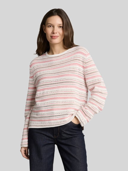 Tom Tailor Regular Fit Pullover aus reiner Baumwolle Koralle 4