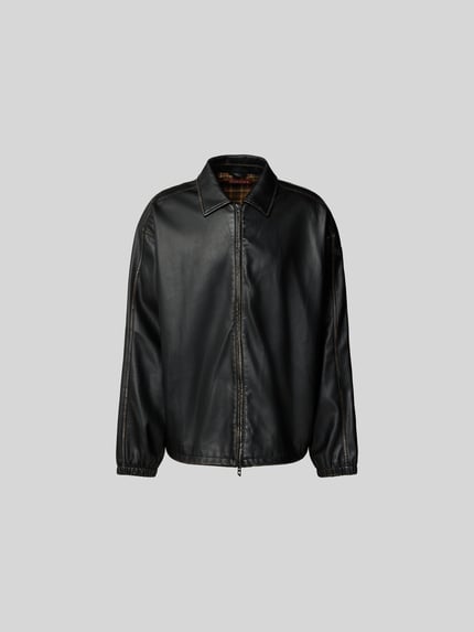 Diesel Jas in leerlook Zwart - 2