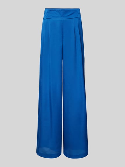 Jake*s Cocktail Broek van satijn in effen design Blauw gemêleerd - 2