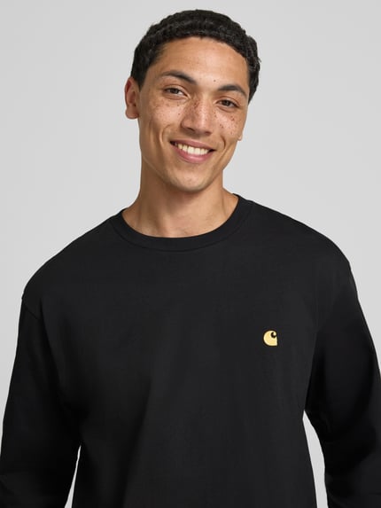 Carhartt Work In Progress shirt met lange mouwen met labelstitching Zwart - 3