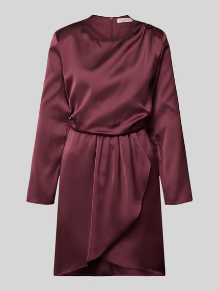 Rinascimento Knielanges Cocktailkleid mit Rundhalsausschnitt Bordeaux 2