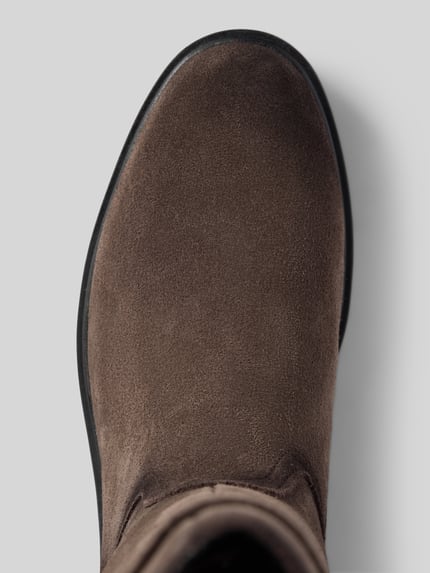 Tamaris Stiefel aus Rindvelours mit Reißverschluss Mittelbraun 3