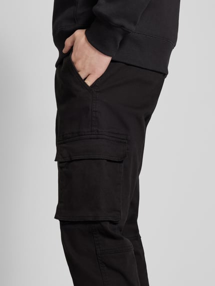 ONLY & SONS Cargobroek met elastische pijpboorden, model 'CANS STAGE' Zwart - 3