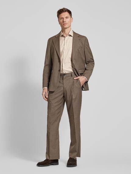 ANNARR Regular fit 2-knoops colbert met klepzakken, model 'TOKI' Middenbruin - 1
