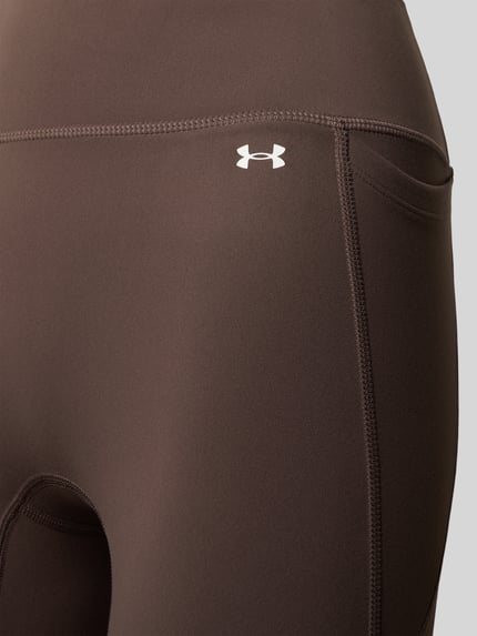 Under Armour Slim Fit Sport-Leggings mit Logo-Print Dunkelbraun 2