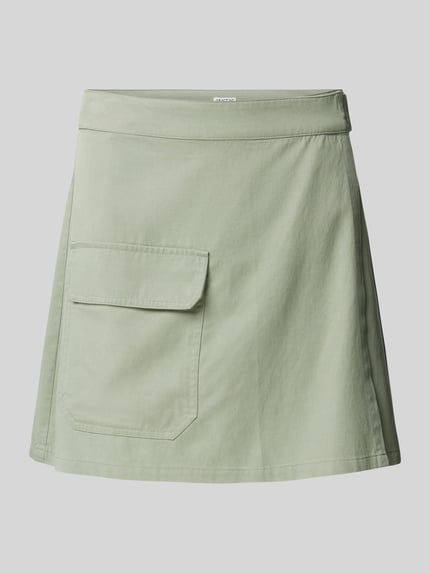 Jake*s Casual Minirok met opgestikte klepzak Olijfgroen - 2