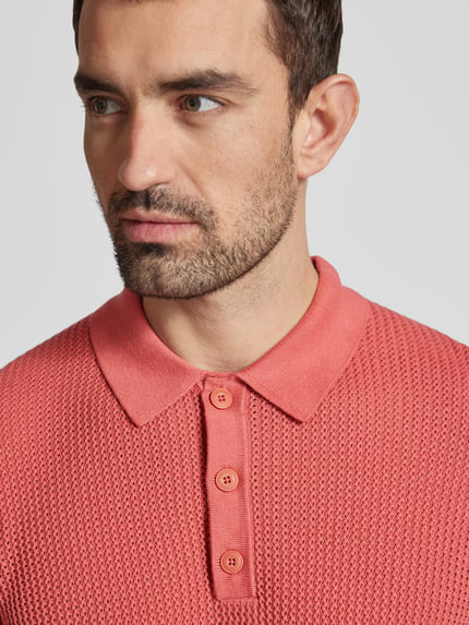 JOOP! JEANS Slim Fit Poloshirt mit Polokragen Lachs 3