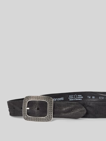 Vanzetti Gürtel aus Leder mit Dornschließe Black 2