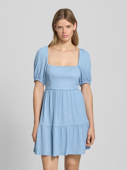 Gina Tricot Minikleid im Stufen-Look mit Karree-Ausschnitt Bleu 4