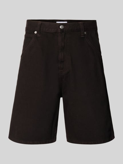 Produktfoto, Straight Fit Shorts in Denim-Optik Modell 'Tyrell' von Edwin aus Reine Baumwolle mit 5-Pocket-Design und Knopf-Reißverschluss.