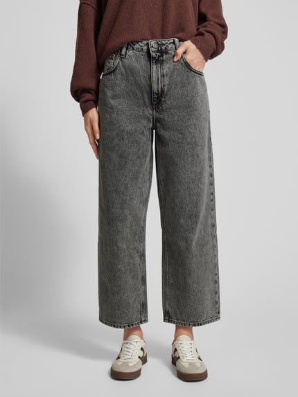 American Vintage Jeansy z szeroką nogawką z czystej bawełny model ‘DAY’ Ciemnoszary 4