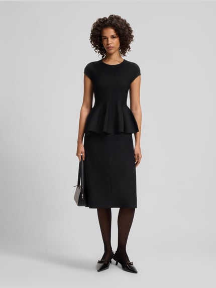 HUGO Regular Fit Top aus Viskose-Mix Modell 'Siefata' Black 1