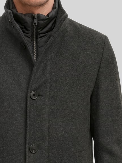Marc O'Polo Mantel mit integriertem Steppkragen Dunkelgrau 3