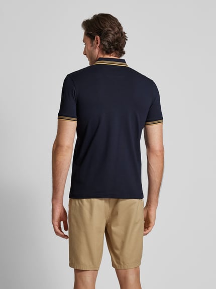 BOSS Green Koszulka polo o kroju slim fit z nadrukiem z logo model ‘Paul’ Granatowy 5