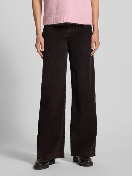 LOLLYS LAUNDRY Cordhose mit weitem Bein Modell 'Florida' Dunkelbraun 4