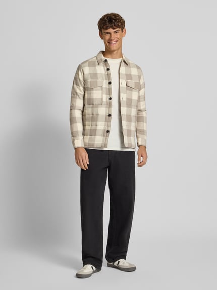 ONLY & SONS Regular fit overhemdjack van puur katoen, model 'GUDMUND' Ecru - 1