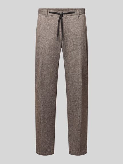 Spodnie garniturowe o kroju regular fit z domieszką lyocellu i bawełny model 'Jogg' Shop The Look MANNEQUINE