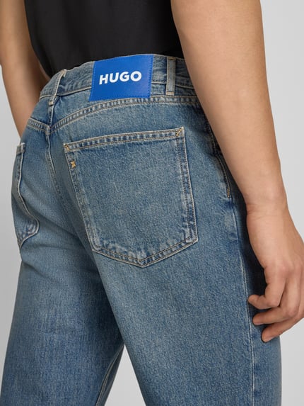 HUGO Blue straight fit jeans van pure katoen model 'JONAH' Jeansblauw - 3