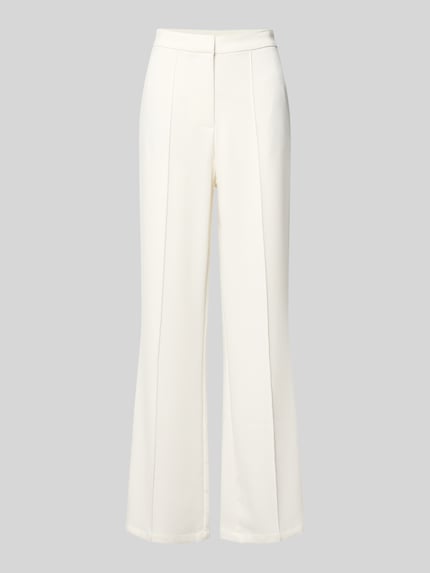 Productfoto, Flared Cut Hose met lengtenaden model 'RAQUEL' van GUIDO MARIA KRETSCHMER WOMAN, wit, viscose-mix, maat 36, recht en wijd, productcontext