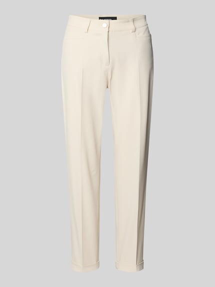 CAMBIO Spodnie materiałowe o kroju slim fit w kant model ‘KATHREEN’ Beżowy 2
