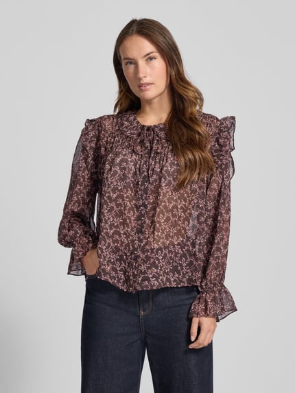 VERO MODA Regular Fit Bluse Umlegekragen MODELL 'PETRA' Schoko 4